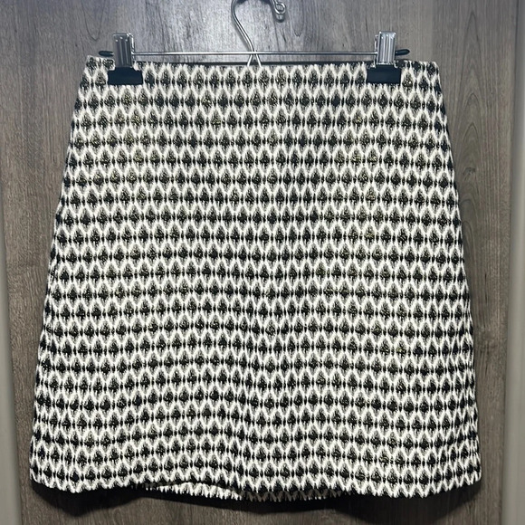 LOFT Metallic Diamond Jacquard‎ Skirt NWT - Picture 4 of 8